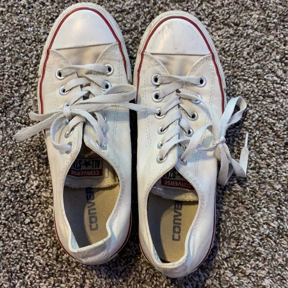 Lightly Worn White Low Converse